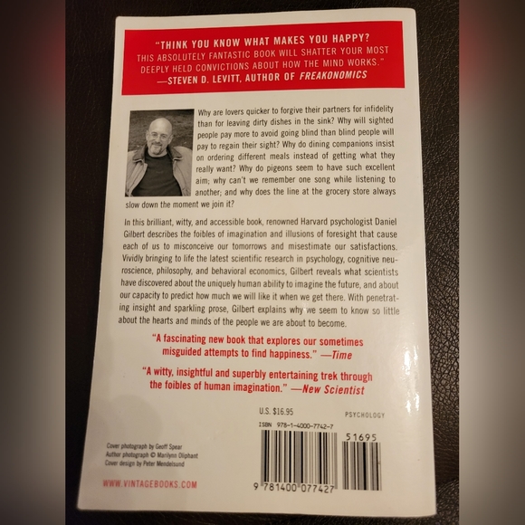 Book "Stumbling on HAPINESS" by Daniel Gilbert - Picture 2 of 2